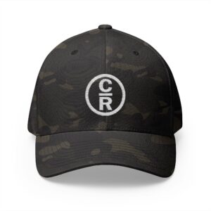 Embroidered CR Circle Cap — Structured Closed-Back Baseball Hat